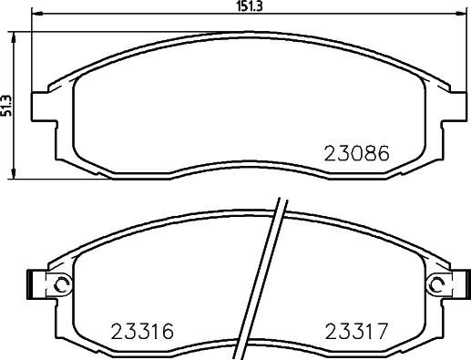 HELLA PAGID 8DB 355 006-731 - Гальмівні колодки, дискові гальма autocars.com.ua