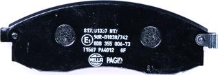 HELLA PAGID 8DB 355 006-731 - Тормозные колодки, дисковые, комплект autodnr.net