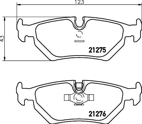 HELLA PAGID 8DB 355 006-841 - Гальмівні колодки, дискові гальма autocars.com.ua