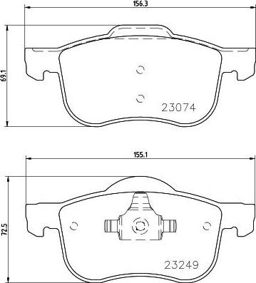 HELLA PAGID 8DB 355 006-851 - Гальмівні колодки, дискові гальма autocars.com.ua