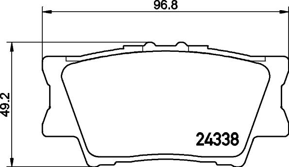 HELLA PAGID 8DB 355 006-881 - Гальмівні колодки дискові зад. Toyota Rav 4 III 2.0 VVT-i. 2.2 D-4D. 2.2 06- autocars.com.ua