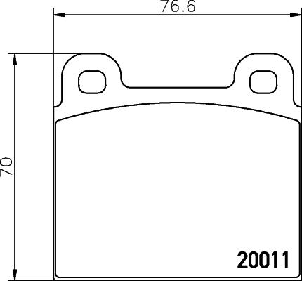 HELLA PAGID 8DB 355 007-011 - Гальмівні колодки, дискові гальма autocars.com.ua