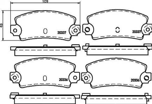 HELLA PAGID 8DB 355 007-131 - Гальмівні колодки, дискові гальма autocars.com.ua