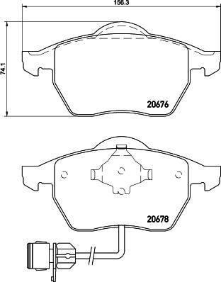 HELLA PAGID 8DB 355 007-461 - Гальмівні колодки, дискові гальма autocars.com.ua