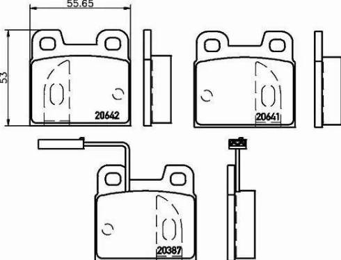 HELLA PAGID 8DB 355 007-621 - Тормозные колодки, дисковые, комплект avtokuzovplus.com.ua