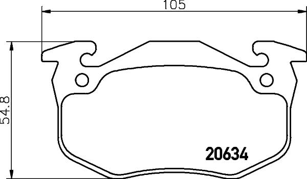 HELLA PAGID 8DB 355 007-661 - Гальмівні колодки, дискові гальма autocars.com.ua