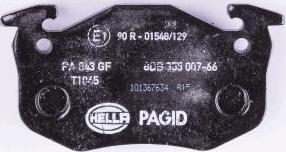 HELLA PAGID 8DB 355 007-661 - Тормозные колодки, дисковые, комплект avtokuzovplus.com.ua