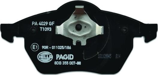 HELLA PAGID 8DB 355 007-881 - Тормозные колодки, дисковые, комплект autodnr.net