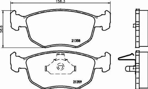 HELLA PAGID 8DB 355 008-191 - Гальмівні колодки, дискові гальма autocars.com.ua