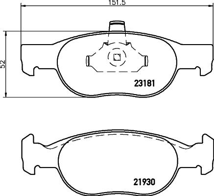 HELLA PAGID 8DB 355 008-431 - Гальмівні колодки, дискові гальма autocars.com.ua