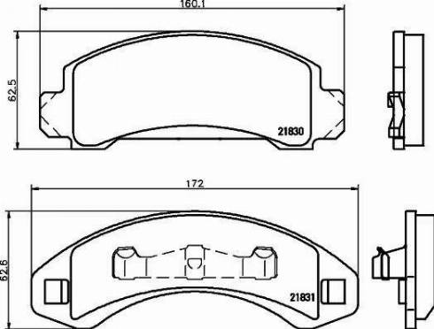 HELLA PAGID 8DB 355 008-501 - Гальмівні колодки, дискові гальма autocars.com.ua