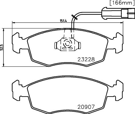 HELLA PAGID 8DB 355 008-521 - Гальмівні колодки, дискові гальма autocars.com.ua