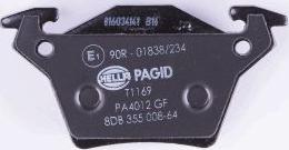 HELLA PAGID 8DB 355 008-641 - Гальмівні колодки, дискові гальма autocars.com.ua