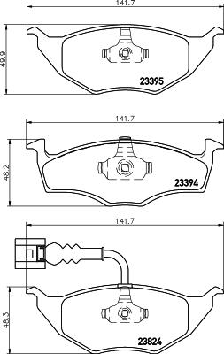 HELLA PAGID 8DB 355 009-021 - Тормозные колодки, дисковые, комплект autodnr.net