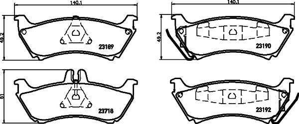 HELLA PAGID 8DB 355 009-241 - Гальмівні колодки, дискові гальма autocars.com.ua