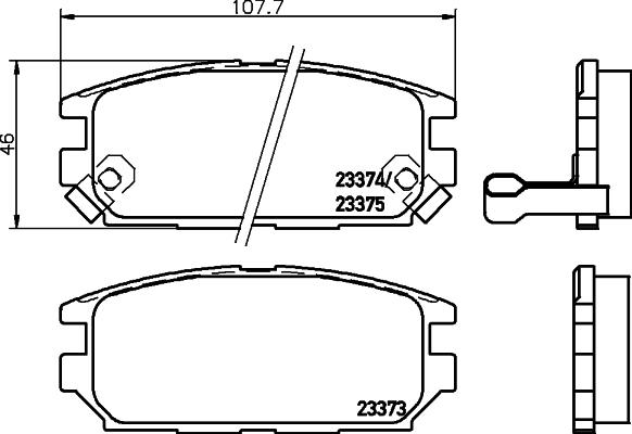 HELLA PAGID 8DB 355 009-291 - Гальмівні колодки, дискові гальма autocars.com.ua