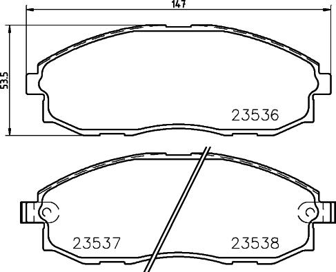 HELLA PAGID 8DB 355 009-381 - Гальмівні колодки, дискові гальма autocars.com.ua