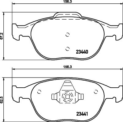 HELLA PAGID 8DB 355 012-111 - Гальмівні колодки, дискові гальма autocars.com.ua