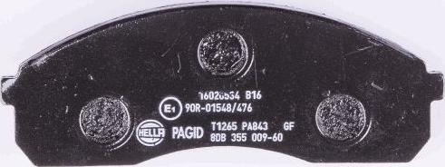 HELLA PAGID 8DB 355 009-601 - Тормозные колодки, дисковые, комплект avtokuzovplus.com.ua