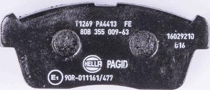 HELLA PAGID 8DB 355 009-631 - Тормозные колодки, дисковые, комплект avtokuzovplus.com.ua