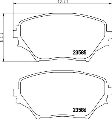 HELLA PAGID 8DB 355 027-721 - Тормозные колодки, дисковые, комплект avtokuzovplus.com.ua