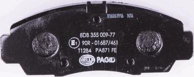 HELLA PAGID 8DB 355 009-771 - Тормозные колодки, дисковые, комплект autodnr.net