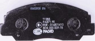 HELLA PAGID 8DB 355 009-781 - Тормозные колодки, дисковые, комплект avtokuzovplus.com.ua