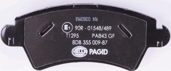 HELLA PAGID 8DB 355 009-871 - Тормозные колодки, дисковые, комплект autodnr.net
