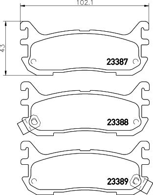 HELLA PAGID 8DB 355 027-491 - Тормозные колодки, дисковые, комплект avtokuzovplus.com.ua