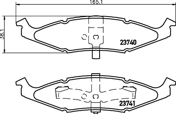 HELLA PAGID 8DB 355 010-081 - Гальмівні колодки, дискові гальма autocars.com.ua