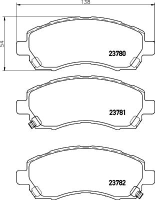 HELLA PAGID 8DB 355 027-931 - Гальмівні колодки, дискові гальма autocars.com.ua