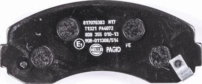 HELLA PAGID 8DB 355 010-131 - Тормозные колодки, дисковые, комплект autodnr.net