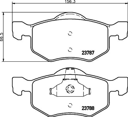 HELLA PAGID 8DB 355 010-141 - Гальмівні колодки, дискові гальма autocars.com.ua