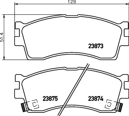 HELLA PAGID 8DB 355 010-251 - Гальмівні колодки, дискові гальма autocars.com.ua