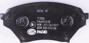 HELLA PAGID 8DB 355 010-261 - Тормозные колодки, дисковые, комплект avtokuzovplus.com.ua