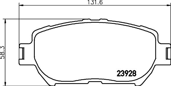 HELLA PAGID 8DB 355 010-431 - Гальмівні колодки дискові перед. Toyota Camry V30 2.0-3.0 V6 01- autocars.com.ua