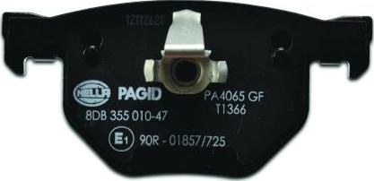 HELLA PAGID 8DB 355 010-471 - Тормозные колодки, дисковые, комплект avtokuzovplus.com.ua