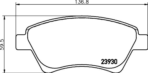 HELLA PAGID 8DB 355 010-541 - Гальмівні колодки, дискові гальма autocars.com.ua