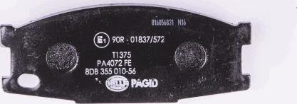 HELLA PAGID 8DB 355 010-561 - Тормозные колодки, дисковые, комплект avtokuzovplus.com.ua