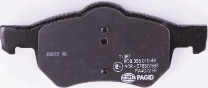 HELLA PAGID 8DB 355 010-641 - Тормозные колодки, дисковые, комплект avtokuzovplus.com.ua