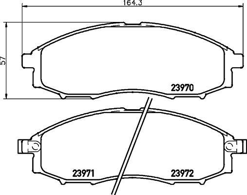 HELLA PAGID 8DB 355 010-671 - Гальмівні колодки, дискові гальма autocars.com.ua