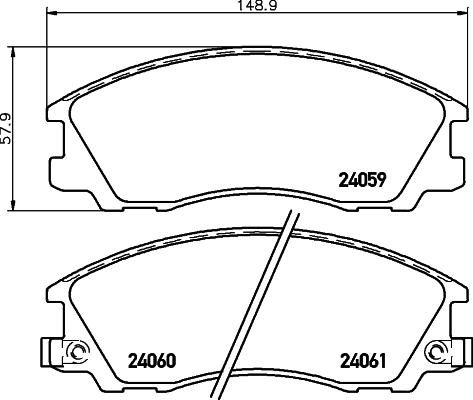 HELLA PAGID 8DB 355 010-821 - Тормозные колодки, дисковые, комплект autodnr.net