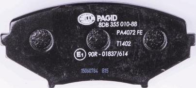 HELLA PAGID 8DB 355 010-881 - Тормозные колодки, дисковые, комплект avtokuzovplus.com.ua