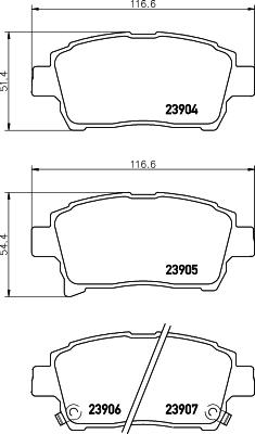 HELLA PAGID 8DB 355 010-901 - Гальмівні колодки, дискові гальма autocars.com.ua