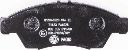 HELLA PAGID 8DB 355 011-081 - Тормозные колодки, дисковые, комплект avtokuzovplus.com.ua