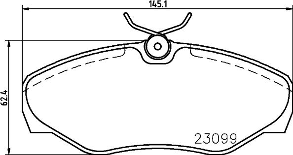 HELLA PAGID 8DB 355 011-091 - Гальмівнi колодки дисковi перед. Renault Trafic-Opel Vivaro 1.9DI 01- autocars.com.ua