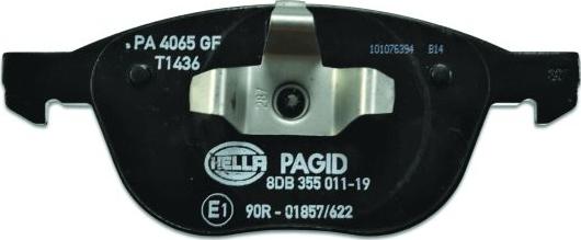 HELLA PAGID 8DB 355 011-191 - Тормозные колодки, дисковые, комплект autodnr.net