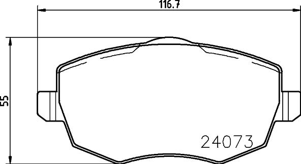 HELLA PAGID 8DB 355 011-231 - Гальмівні колодки, дискові гальма autocars.com.ua