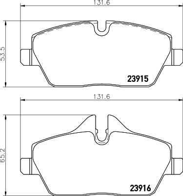 HELLA PAGID 8DB 355 031-211 - Тормозные колодки, дисковые, комплект avtokuzovplus.com.ua