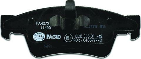 HELLA PAGID 8DB 355 011-421 - Тормозные колодки, дисковые, комплект avtokuzovplus.com.ua